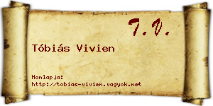 Tóbiás Vivien névjegykártya